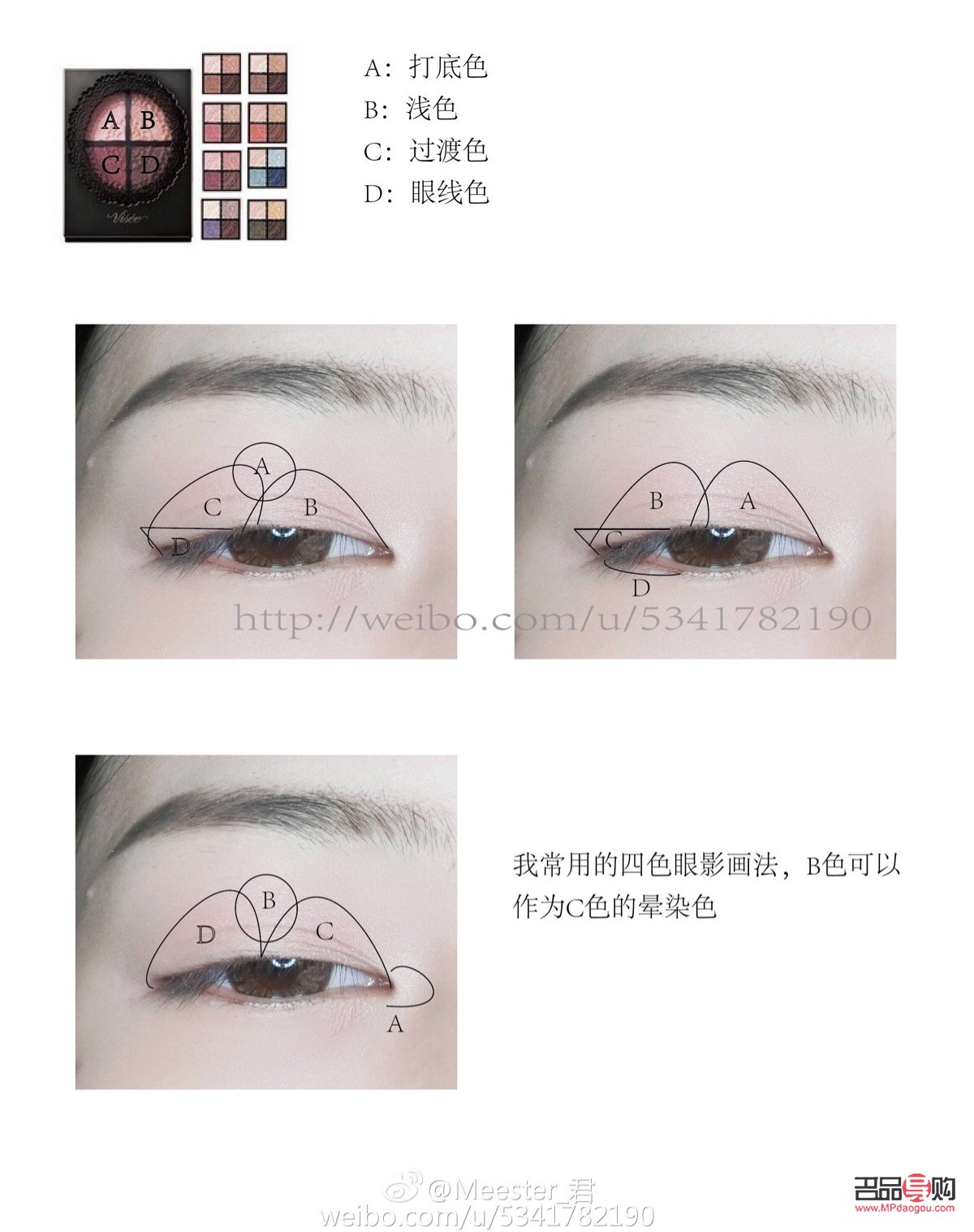 <h3>大地四色眼影畫法大揭秘</h3>