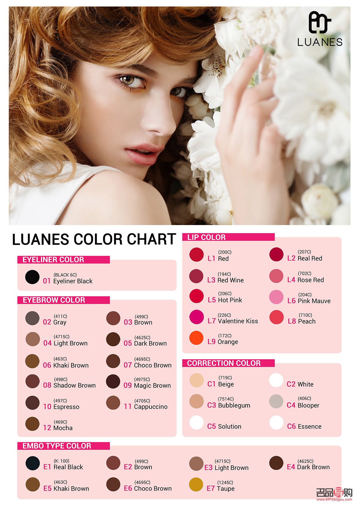 <h3>彩妝顏色分類指南</h3>