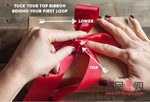 禮物袋子絲帶綁緊技巧