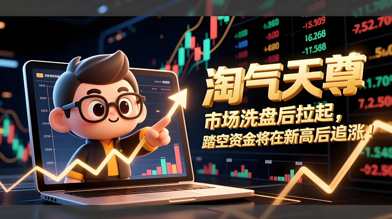 淘氣天尊：市場(chǎng)洗盤后拉起，踏空者將在新高后追漲！