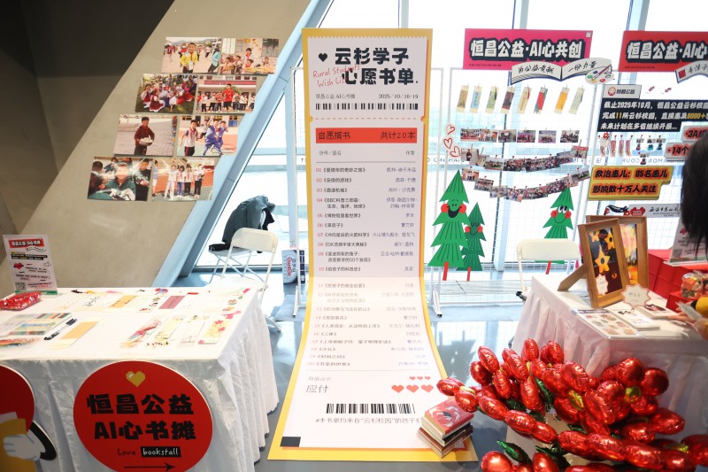 扶貧先扶智 恒昌公益攜“AI心書(shū)攤”成為北京圖書(shū)市集上的“顯眼包”