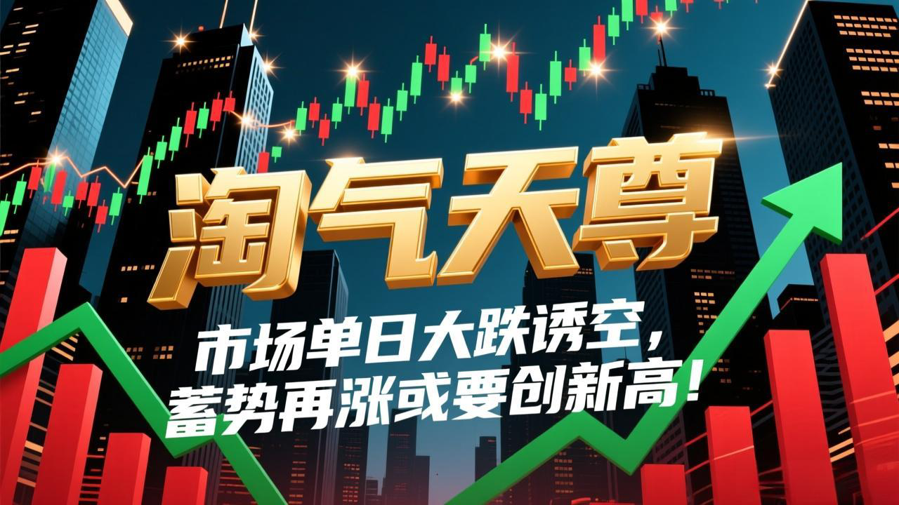 淘氣天尊：市場單日大跌誘空，蓄勢再漲或要創(chuàng)新高！