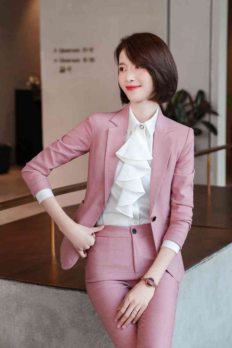 職業(yè)裝女2020新款氣質(zhì)女神范春季上衣女韓版氣質(zhì)套裝