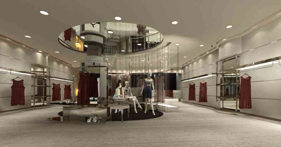 女裝店服裝店設(shè)計案例效果圖