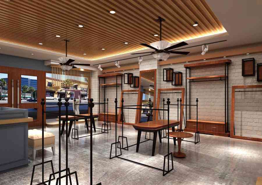 女裝店服裝店設(shè)計案例效果圖