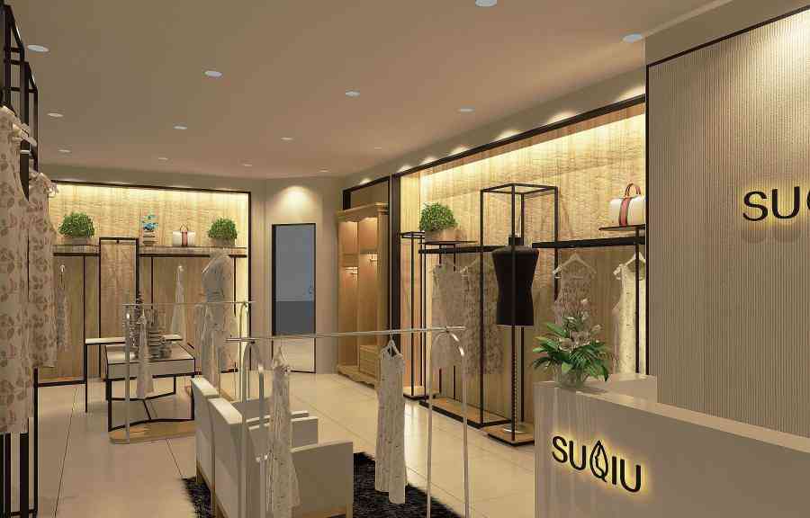 女裝店服裝店設(shè)計案例效果圖