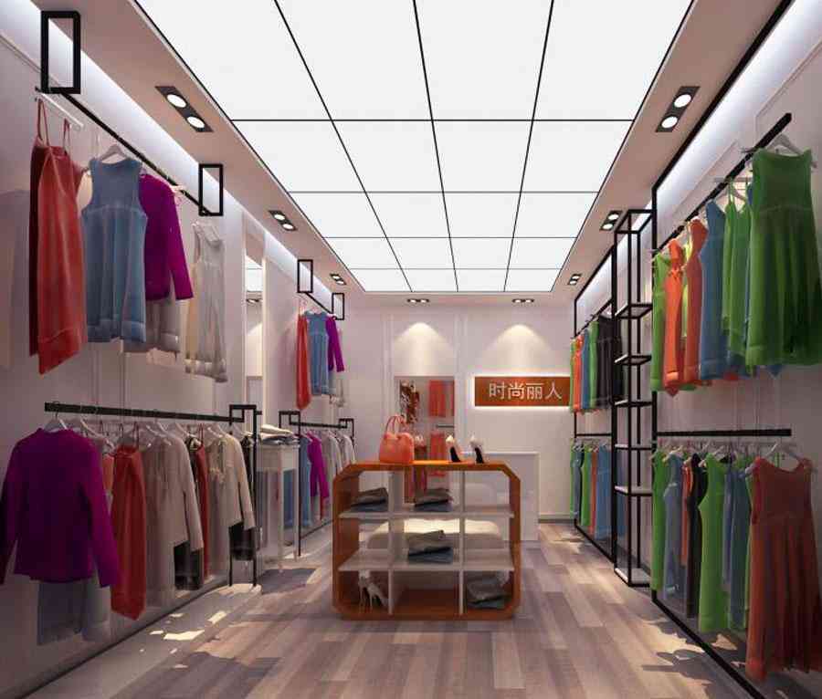 女裝店服裝店設(shè)計案例效果圖