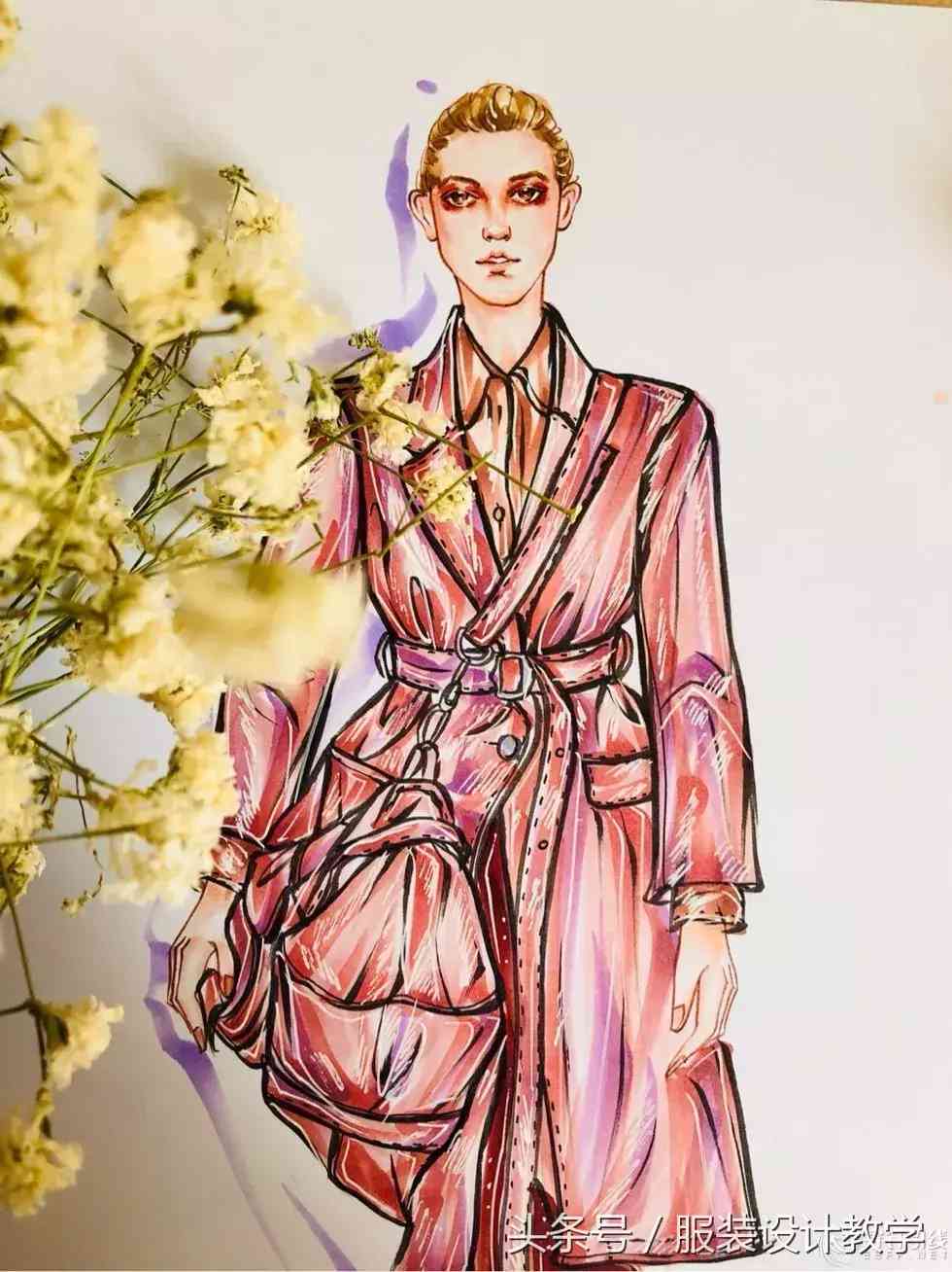服裝設(shè)計(jì)效果圖馬克筆