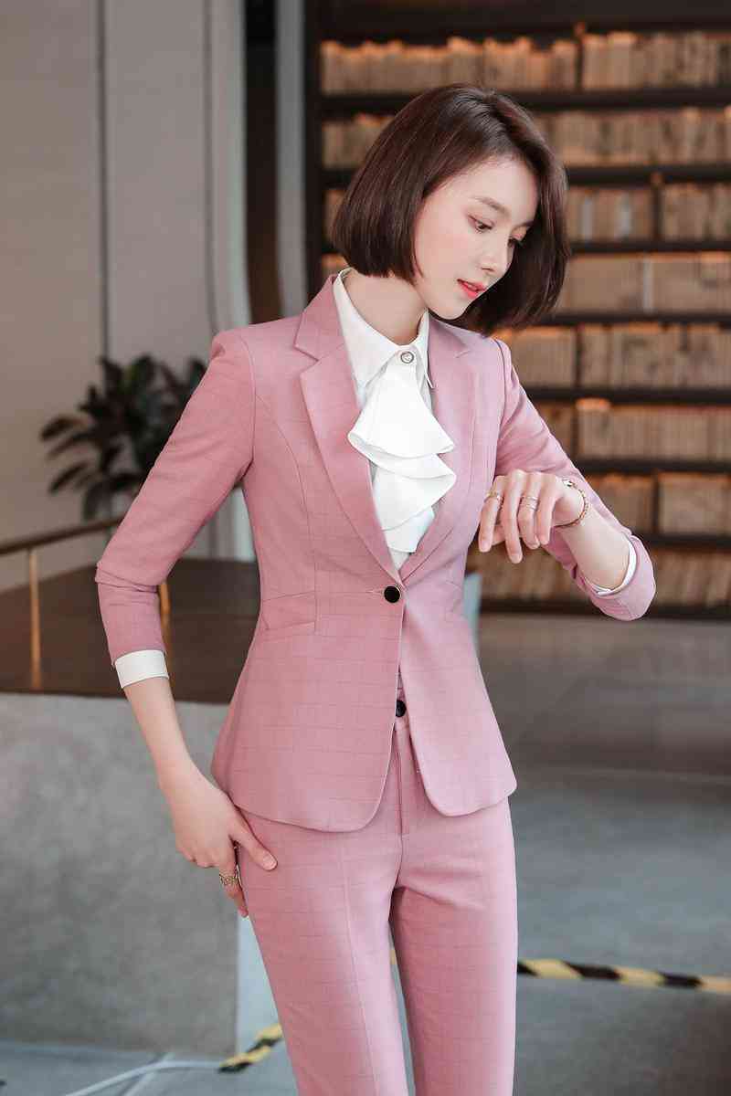 職業(yè)裝女2020新款氣質(zhì)女神范春季上衣女韓版氣質(zhì)套裝