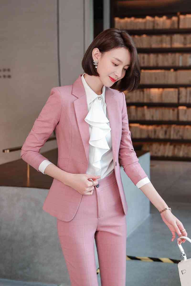 職業(yè)裝女2020新款氣質(zhì)女神范春季上衣女韓版氣質(zhì)套裝