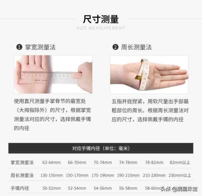 翡翠手鐲尺寸測(cè)量和對(duì)照表(翡翠手鐲尺寸大小)