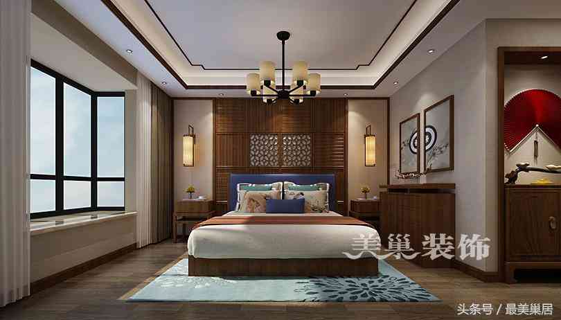 美巢山頂御景園188平裝修樣板間 當躍層洋房遇上中式擺件展示柜