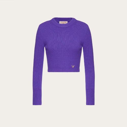  VALENTINO華倫天奴 22年秋冬 女士 針織衫 PULL V GOLD EN CACHEMIRE 1B3KC34I7EV817