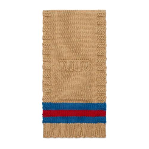  GUCCI古馳 22年秋冬 男士 飾口袋羊毛圍巾 718959 4GA93 9868