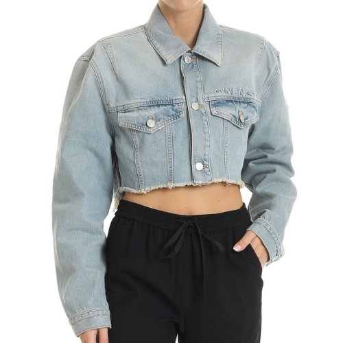 Givenchy/紀(jì)梵希 女士藍(lán)色棉質(zhì)夾克 BW006Q50AM452