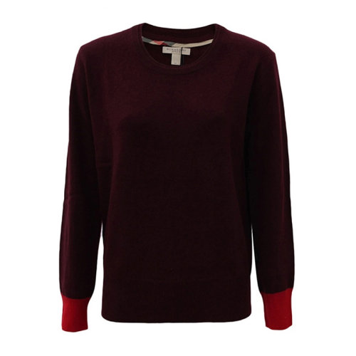 BURBERRY/博柏利 女士純色山羊絨圓領(lǐng)套頭毛衣 393275 多色可選