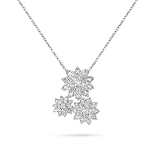  VCA梵克雅寶 22年秋冬 女士 吊墜 Pendentif Lotus， 3 fleurs VCARP7TG00