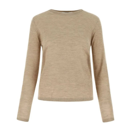 MaxMara/麥絲瑪拉 女士純色羊絨圓領(lǐng)長(zhǎng)袖上衣針織杉套頭衫 13661319-600 多色可選