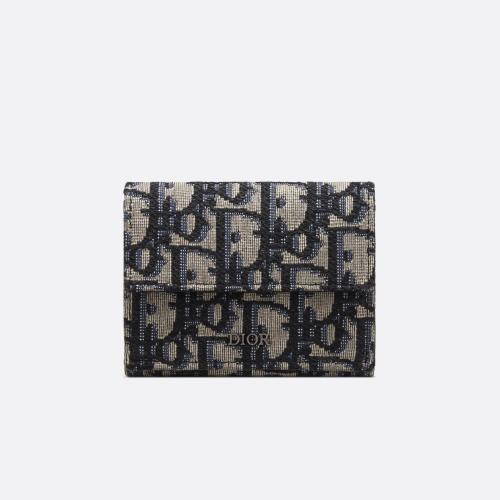  DIOR迪奧    男士 錢包 三折錢包 2OBBC110YSE_H05E 預(yù)定商品1-3周發(fā)貨