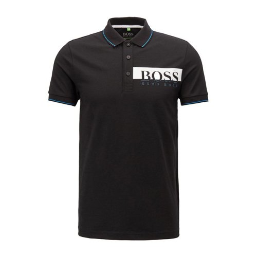 HUGO BOSS/雨果波士  男裝 服飾  棉質(zhì)混紡logo印花時(shí)尚修身男士短袖POLO衫