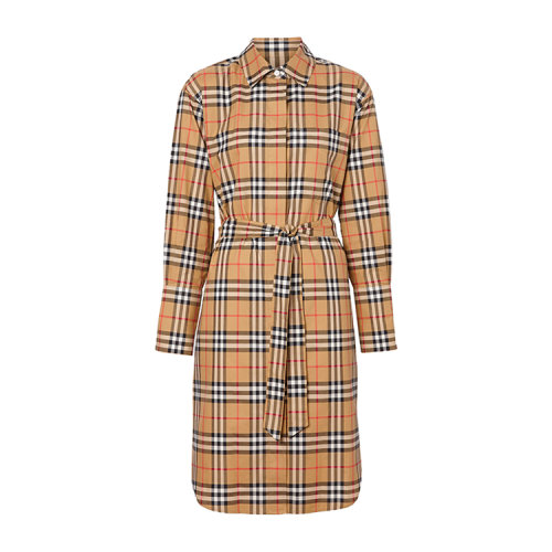 BURBERRY/博柏利 Vintage 復(fù)古格紋系腰襯衫式女士連衣裙 4073455 1