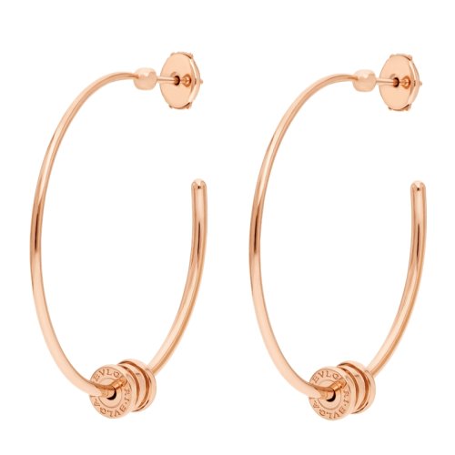 BVLGARI/寶格麗 B.ZERO1系列 18K金玫瑰金圓環(huán)耳環(huán) 357096