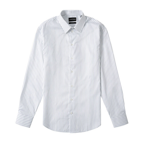 Emporio Armani/安普里奧阿瑪尼 白條色 男士長袖襯衫 A1CM5L-A1C14-019