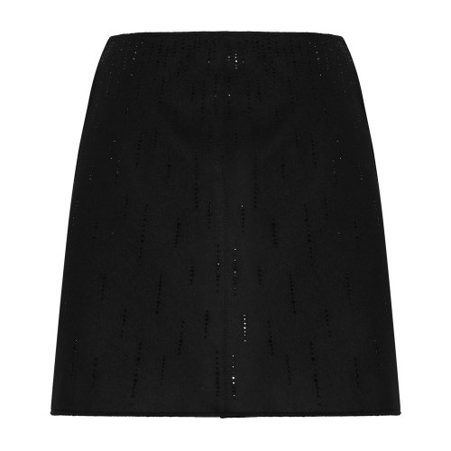 Emporio Armani 女士 黑色 水滴刺繡半身短裙  9NN20R-98902-999