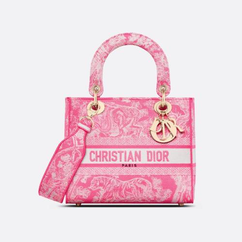  DIOR迪奧 22年秋冬 女士 手提包 中號(hào) Lady D-Lite 手袋 M0565OROC_M956