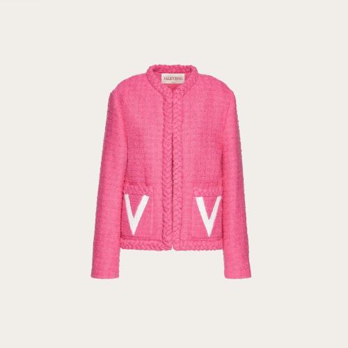  VALENTINO華倫天奴 22年秋冬 女士 夾克 VESTE EN TIMELESS TWEED A_VEC INCRUSTATION XB3CE57