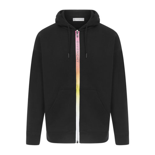 GIVENCHY/紀(jì)梵希 男裝 服飾 黑色棉質(zhì)時(shí)尚百搭連帽 男士夾克外套