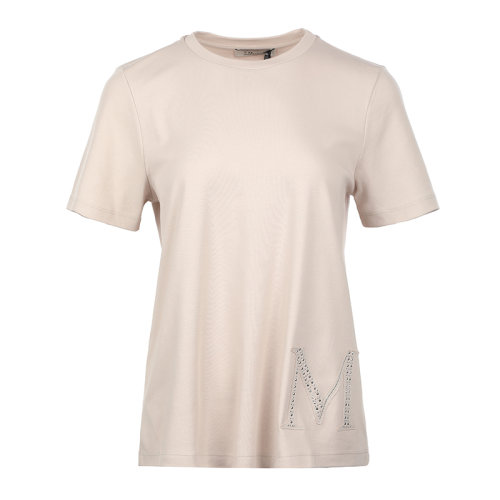 MaxMara/麥絲瑪拉22春夏S MaxMara鉚釘徽標(biāo)女士短袖T恤 99710521600BATTAGE