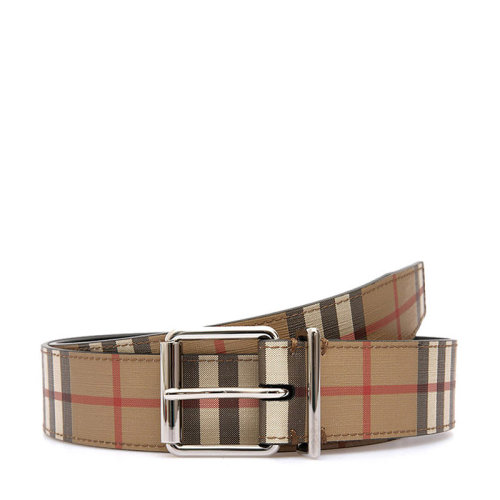 BURBERRY/博柏利 男款熱塑性聚氨酯/織物/皮革針扣式皮帶腰帶 80241841