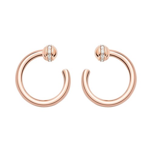 PIAGET/伯爵 經(jīng)典款POSSESSION時(shí)來運(yùn)轉(zhuǎn)系列 18K金玫瑰金鑲鉆耳環(huán)  G38PV700