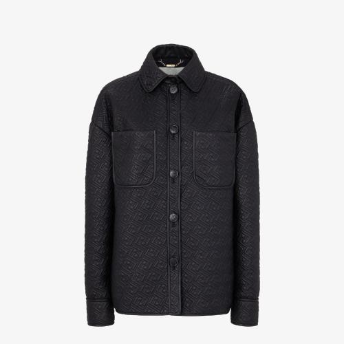  FENDI芬迪 22年春夏 女士 夾克 黑色納帕革必選夾克 FPJ913AJ0OF0GME