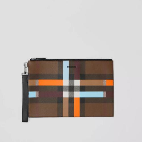  BURBERRY 22年秋冬 男士 拼色拉鏈?zhǔn)占{袋 80628771