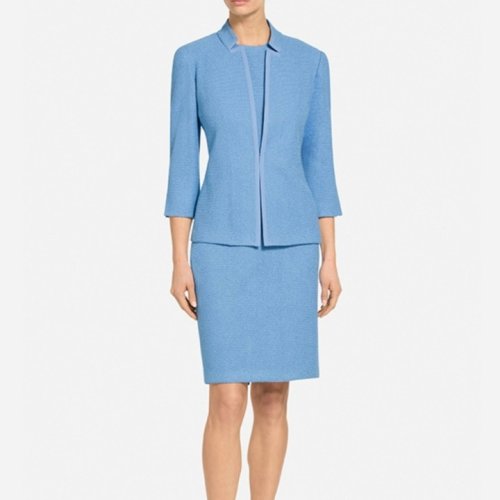 St.John/盛薔藍色經(jīng)典針織女士夾克K6101F1