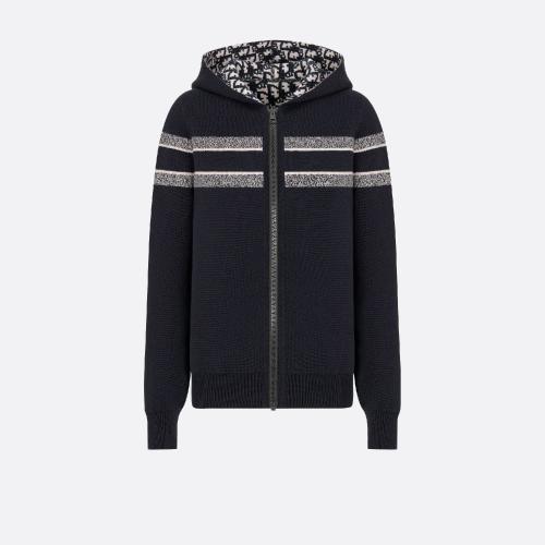  DIOR迪奧 22年秋冬 女士 衛(wèi)衣 連帽雙面拉鏈開衫 054G12AM055_X5820 預(yù)定商品1-3周發(fā)貨