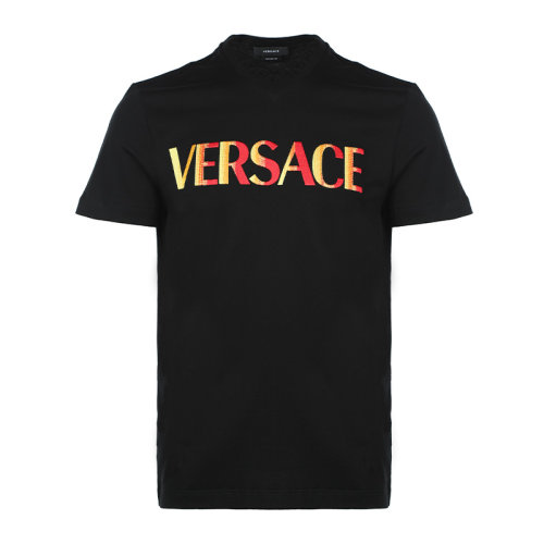VERSACE/范思哲22春夏刺繡徽標男士短袖T恤10039821A02828