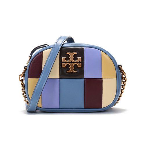 Tory Burch/湯麗柏琦女士KIRA系列皮革單肩斜挎包相機(jī)包雙T LOGO 840