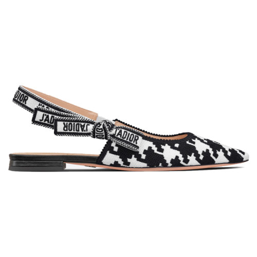  DIOR/迪奧 女士黑色千鳥格平跟鞋 KCB660MPP_S19W
