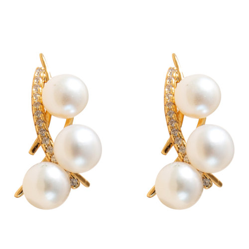 GeleiStory/GeleiStory  淡水珍珠2021年新款小眾925銀鍍金時(shí)尚氣質(zhì)銀耳釘