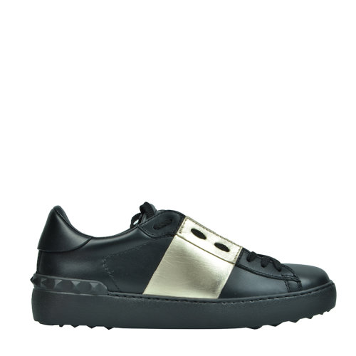 Valentino/華倫天奴 女士 黑/金色 休閑鞋低幫板鞋 VMK78117 VRN 0B9 女鞋