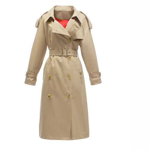 GeleiStory/GeleiStory秋冬新款變色龍風(fēng)衣女寬松休閑歐美英倫風(fēng)加長款外套女女裝＞女士外套＞女士風(fēng)衣