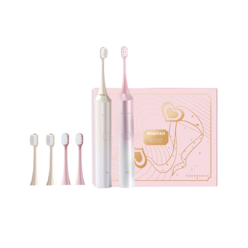 ROAMAN/羅曼 E12 聲波電動牙刷（情侶套裝）成人情侶款 聲波自動牙刷軟毛電動牙刷頭