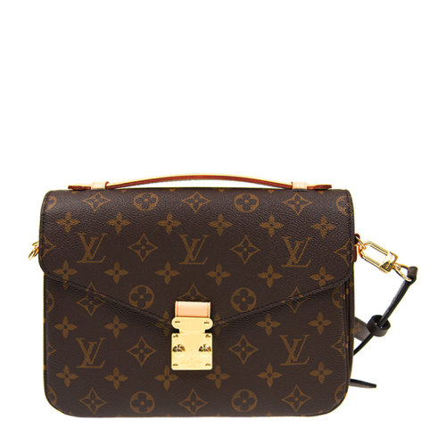 Louis Vuitton/路易威登  女士咖色Monogram 帆布經典老花手提包單肩包斜挎包女包 M44875