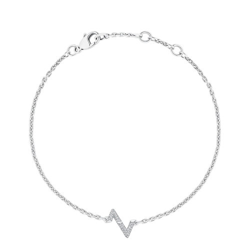 Louis Vuitton/路易威登 22春夏新款Volt系列 18K金白金徽標(biāo)字母組合造型鑲嵌鉆石手鏈Q(jìng)05278