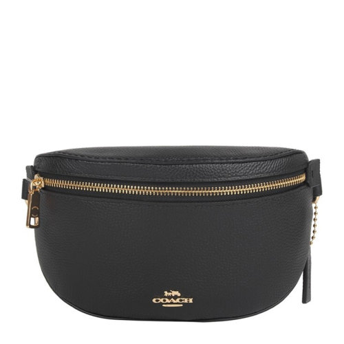 COACH/蔻馳專柜款 女士時(shí)髦腰包帆布/配皮單肩包斜挎包胸包女包