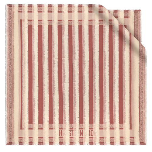 DIOR/迪奧 女士粉色絲綢方形D條紋絲巾圍巾 12DST070I916420