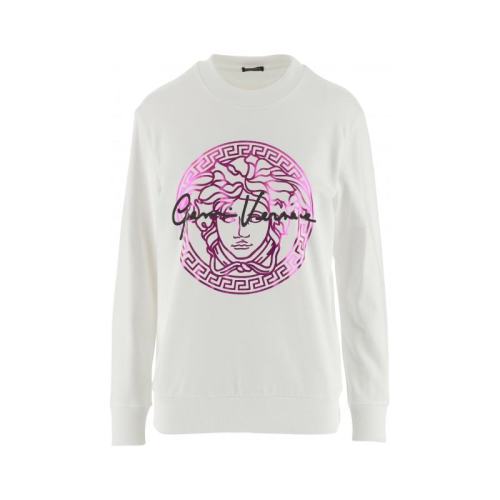 VERSACE/范思哲  女裝 時(shí)尚百搭 女士白色棉質(zhì)衛(wèi)衣 A85852A-2A2-1242